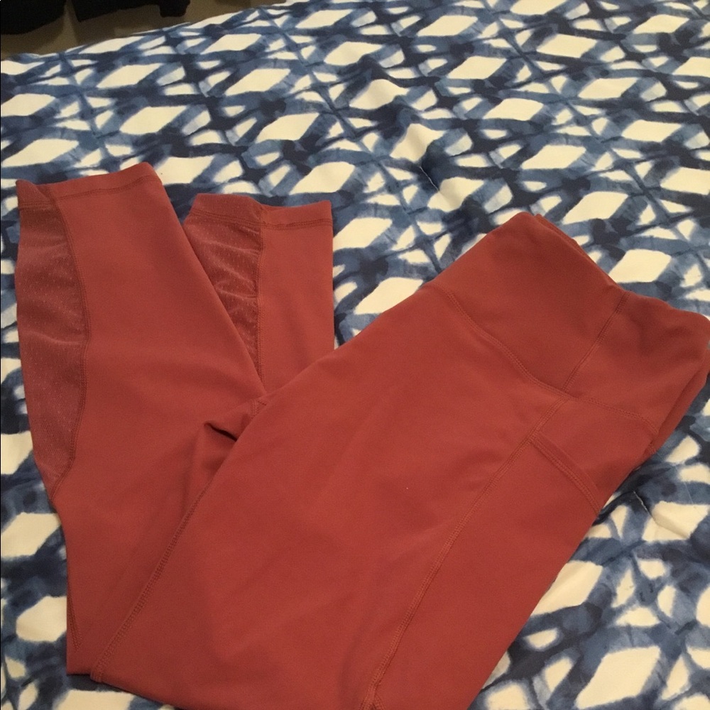 Mauve Mesh cut out leggings XL